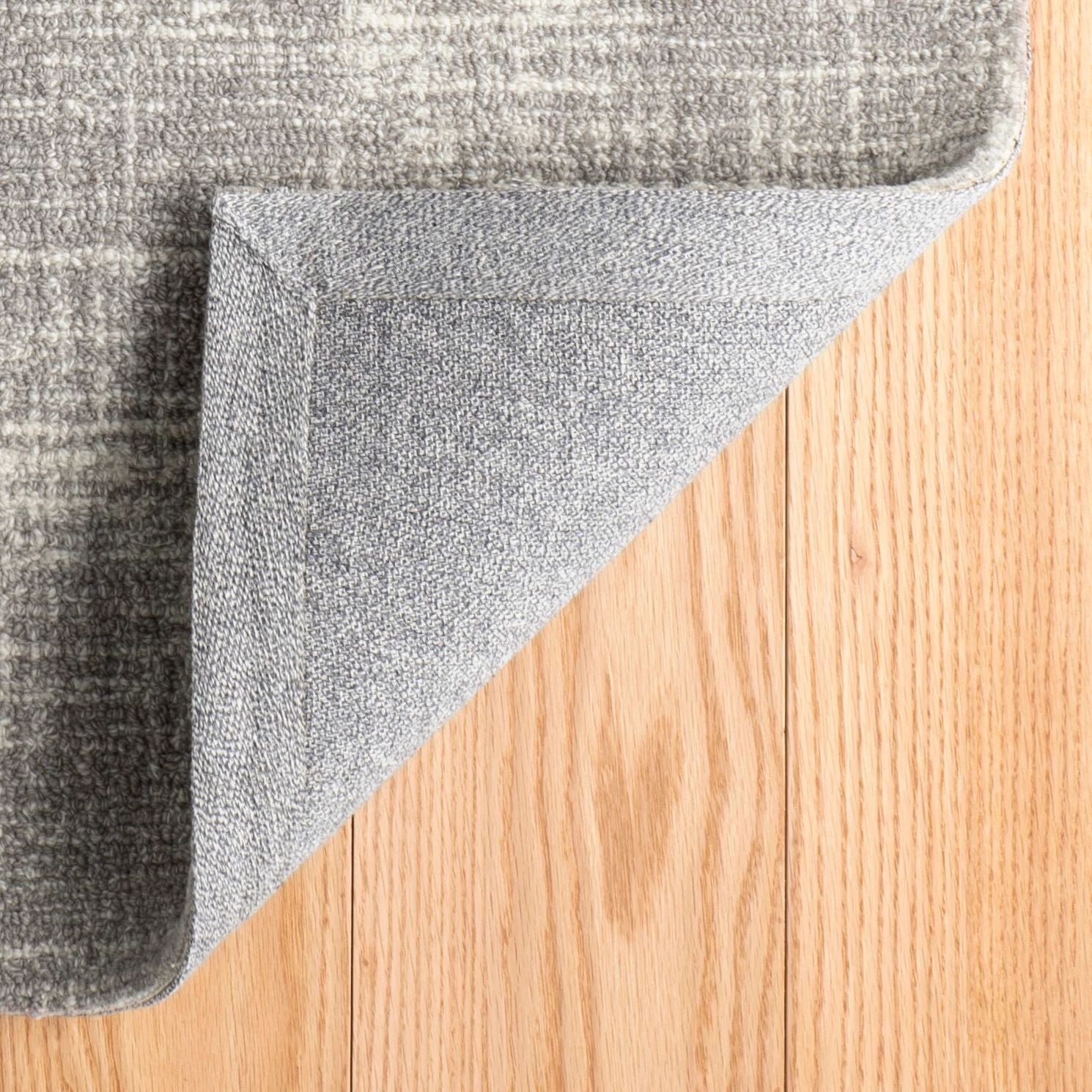 Crosshatch Dove Grey Hand Micro Hooked Wool Rug - DA65 - 10x14