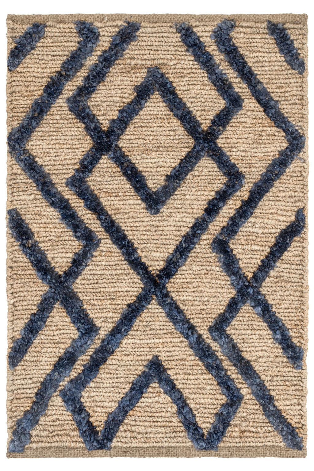 Marco Navy Jute Soumak Handwoven Rug - DA773 - 10x14