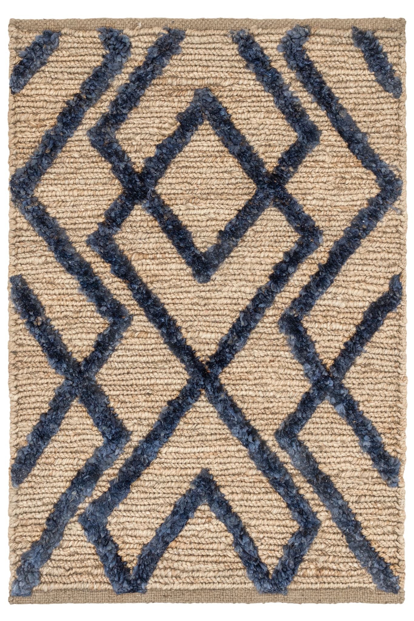 Marco Navy Jute Soumak Handwoven Rug - DA773 - 10x14