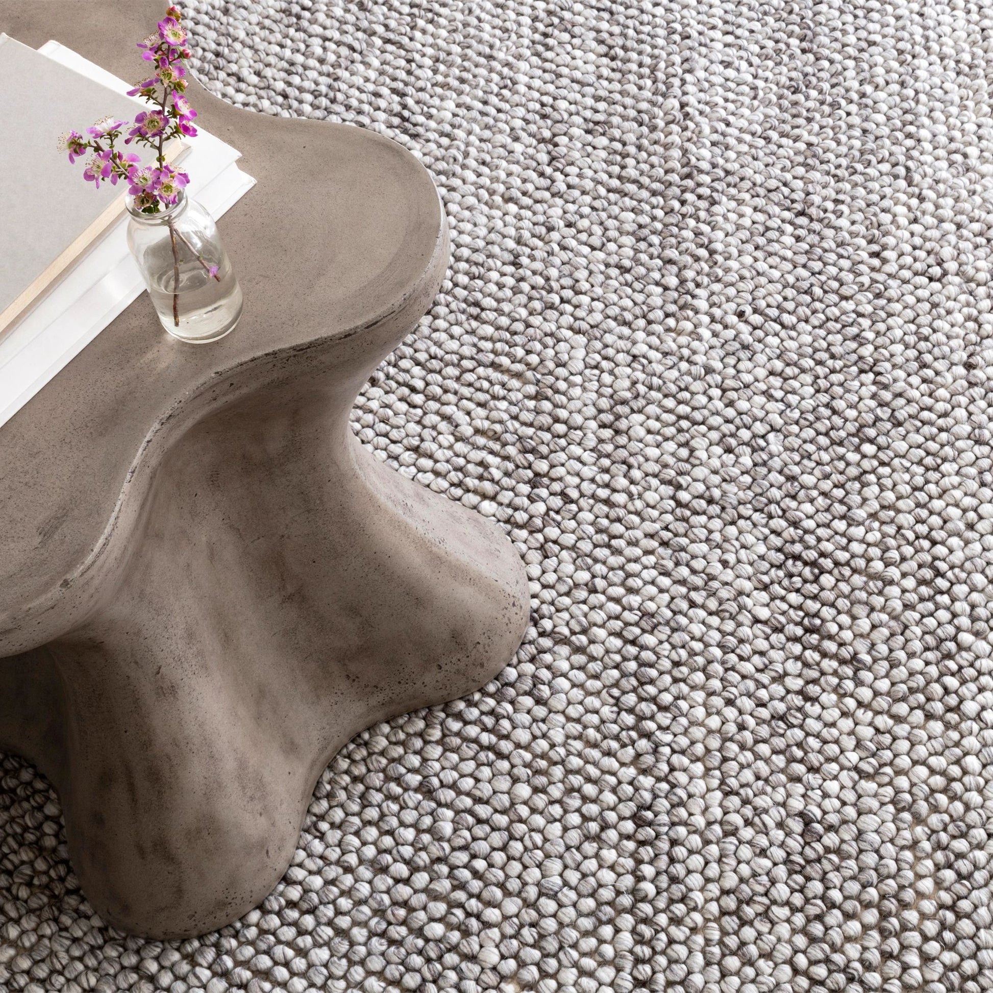 Niels Grey Handwoven Wool/Viscose Rug - DA808 - 10x14