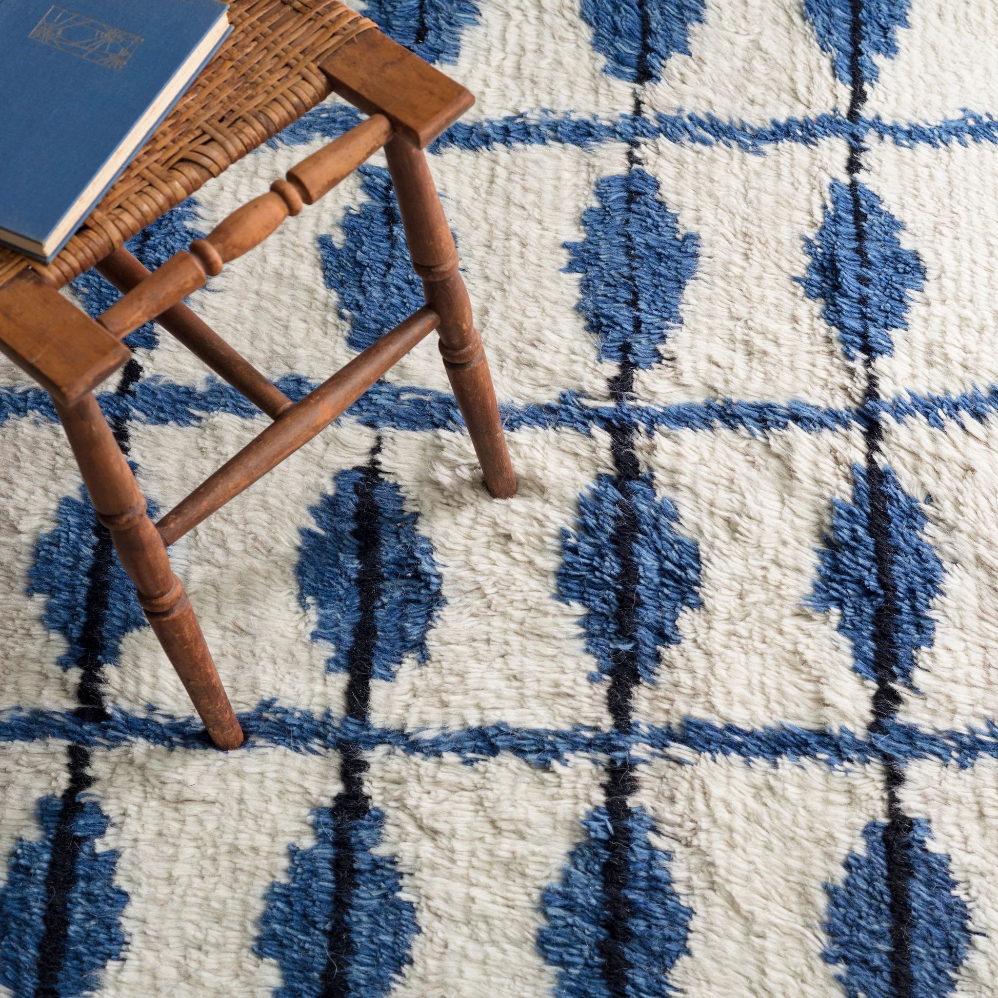 Noma Indigo Handwoven Wool Rug - DA850 - 10x14
