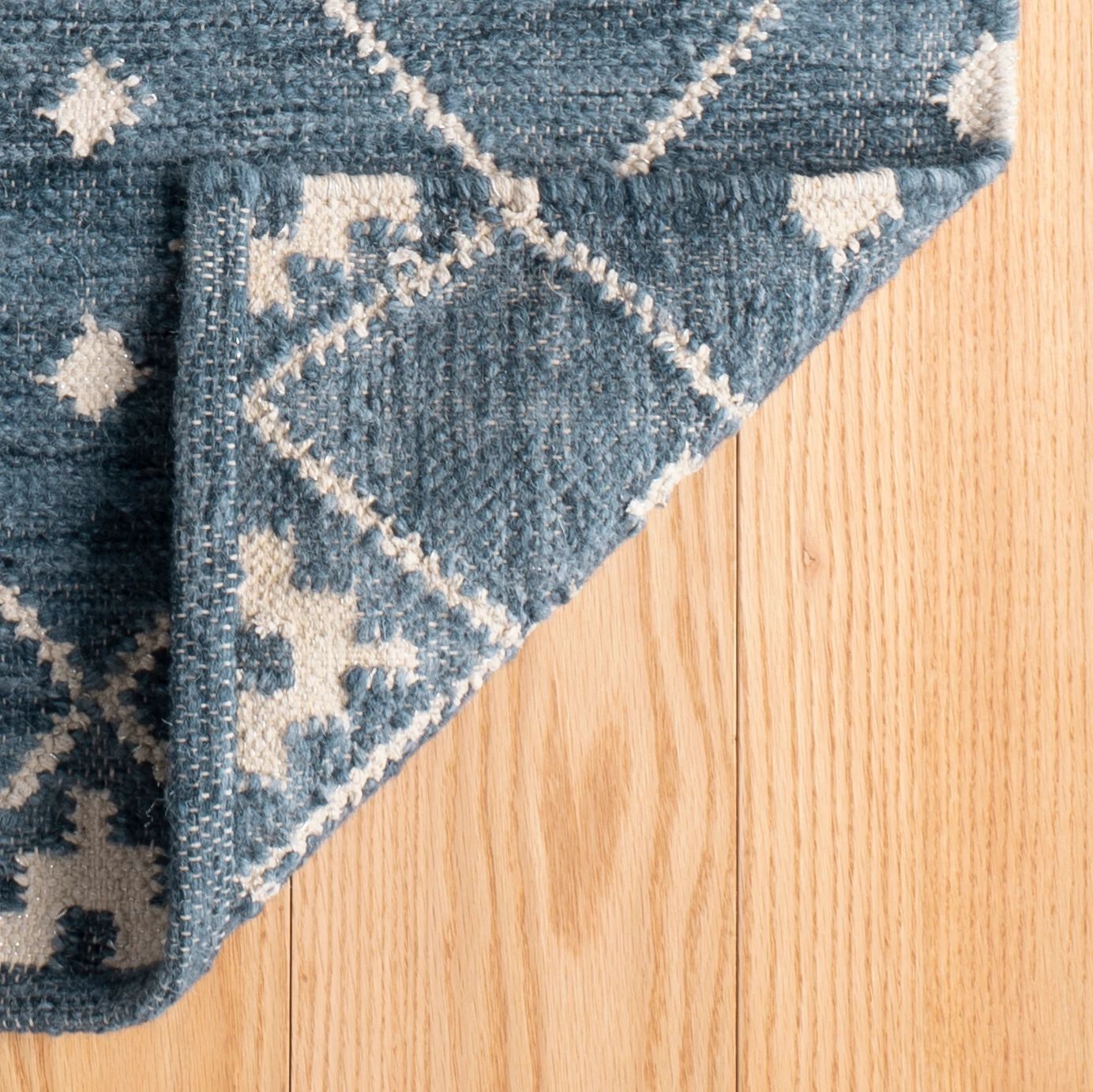 Kota Indigo Handwoven Wool Rug - DA853 - 10x14