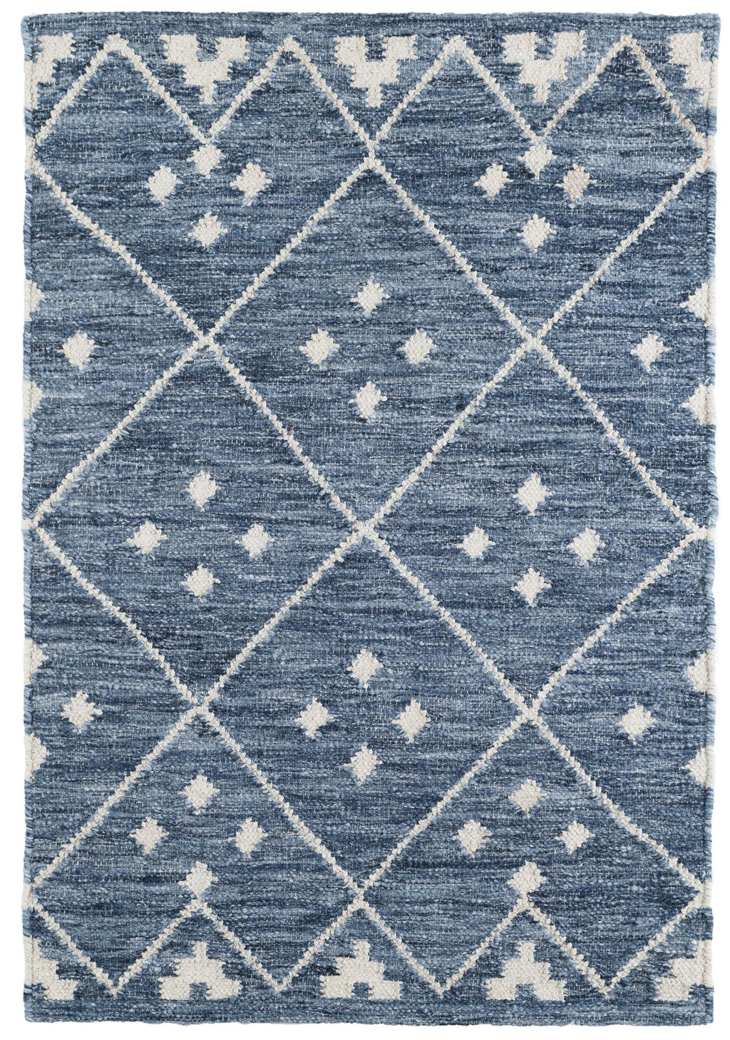 Kota Indigo Handwoven Wool Rug - DA853 - 10x14