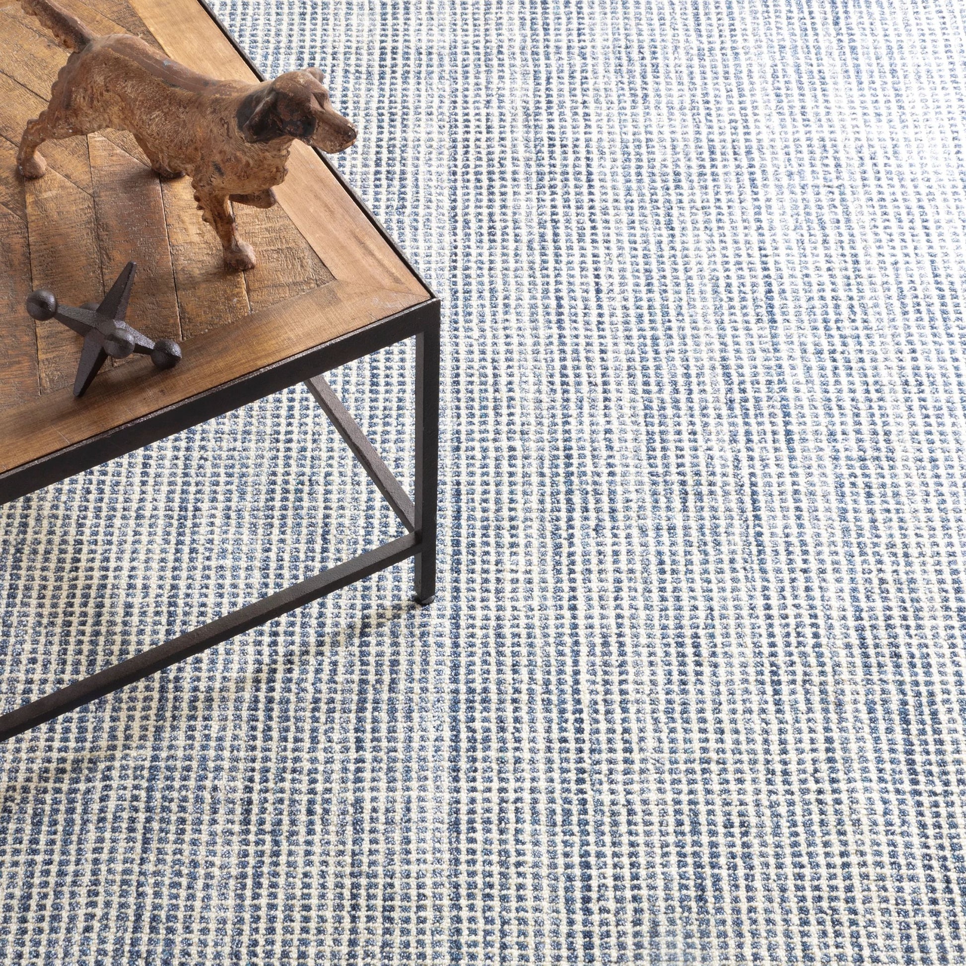 Homer Blue Hand Loom Knotted Wool/Viscose Rug - DA862 - 10x14