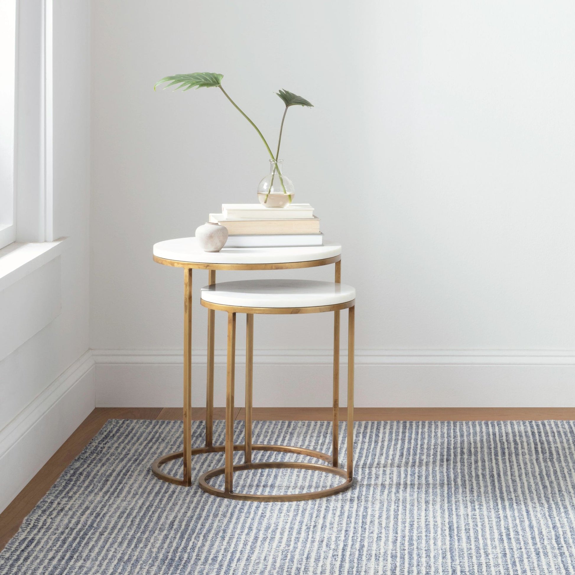 Homer Blue Hand Loom Knotted Wool/Viscose Rug - DA862 - 10x14