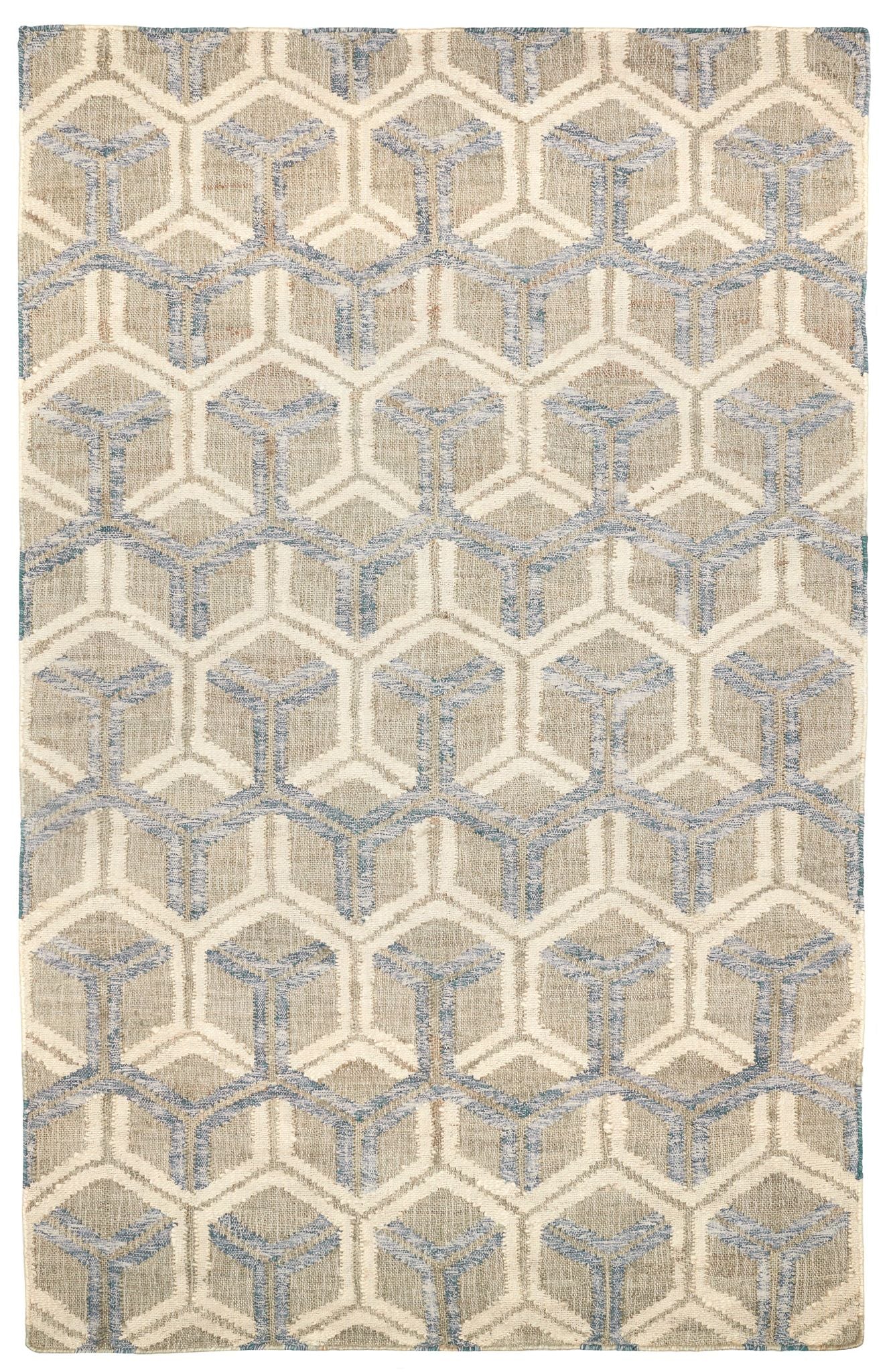Tala Blue Handwoven Jute Rug - DA896 - 10x14