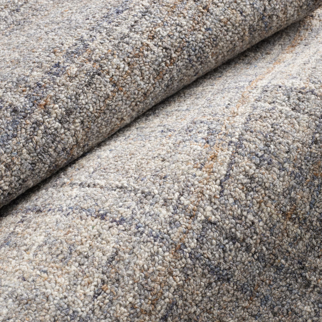 Harris Blue/Brown Hand Micro Hooked Wool Rug - DA922 - 10x14
