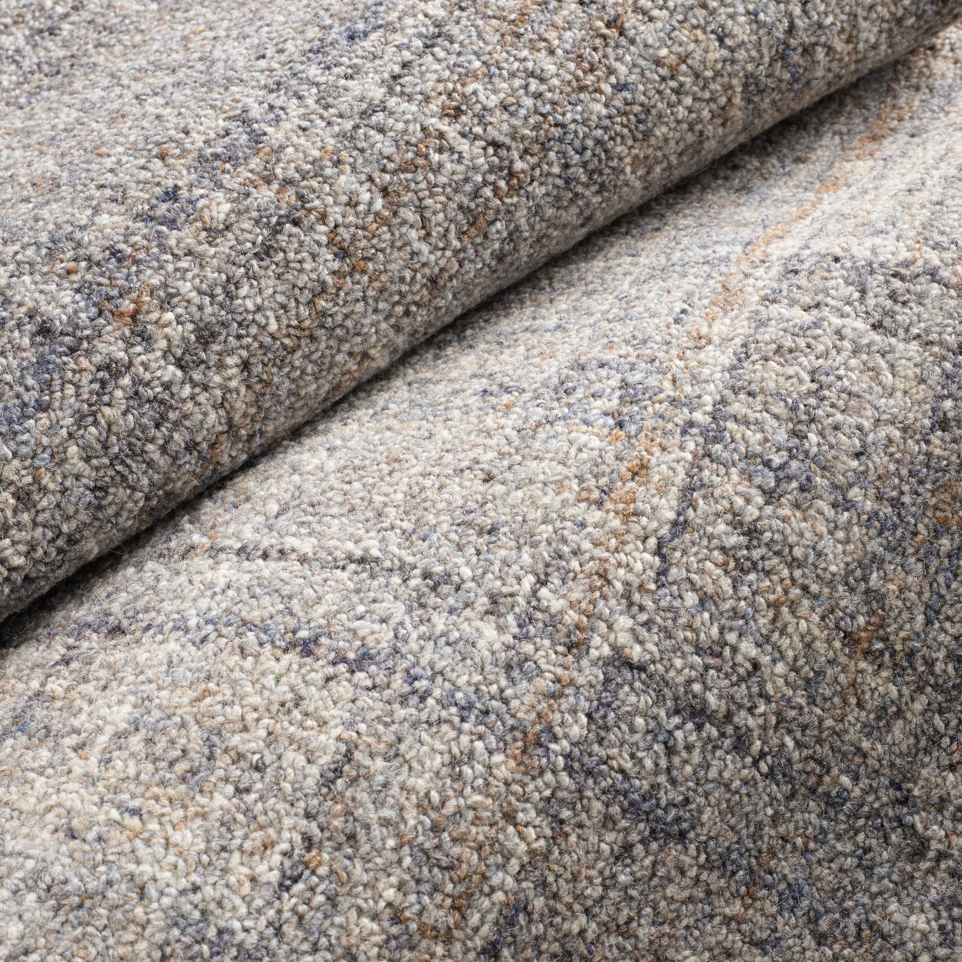 Harris Blue/Brown Hand Micro Hooked Wool Rug - DA922 - 10x14