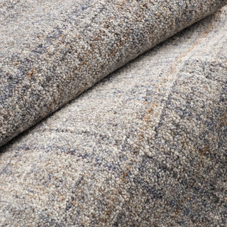 Harris Blue/Brown Hand Micro Hooked Wool Rug - DA922 - 10x14