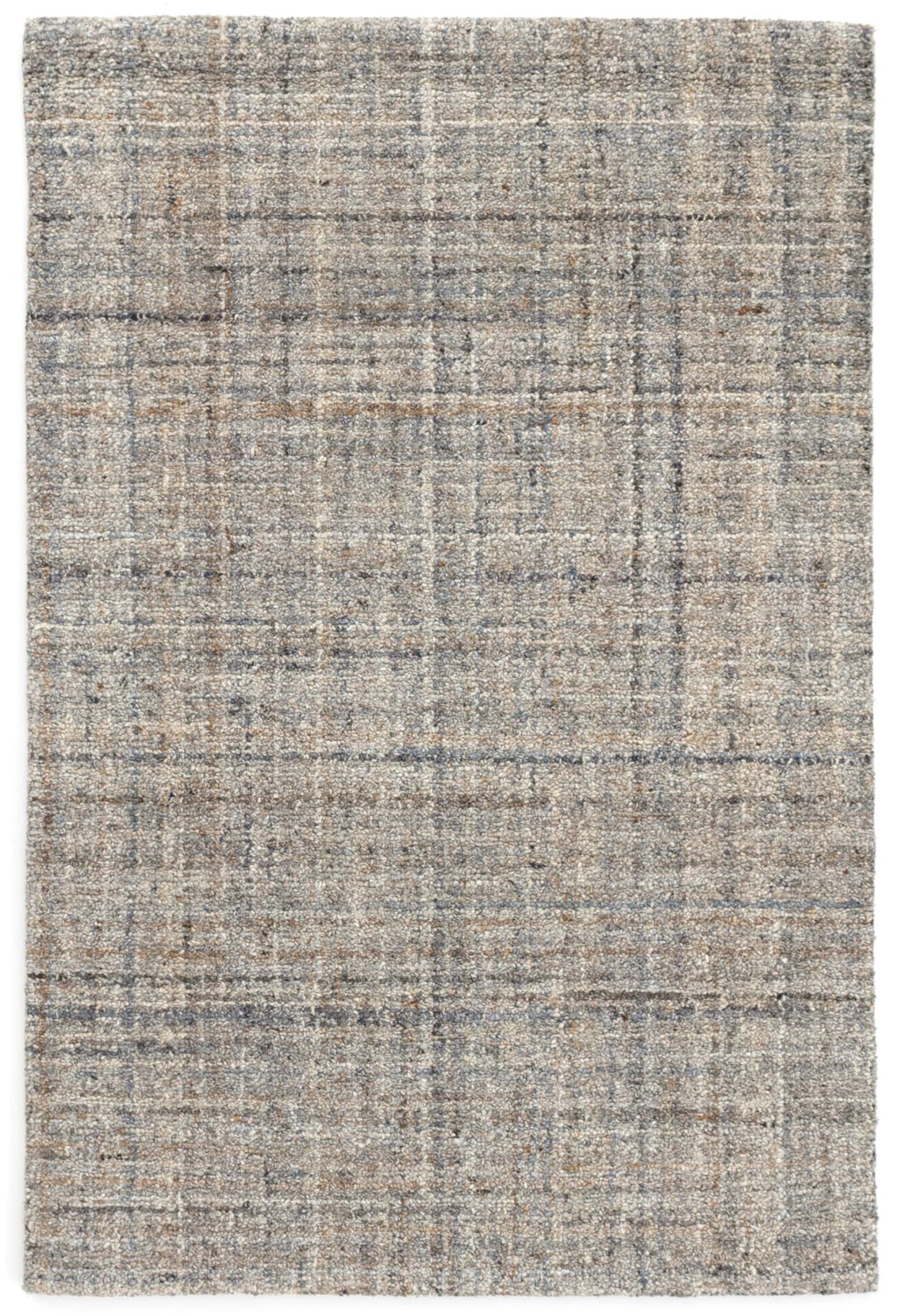 Harris Blue/Brown Hand Micro Hooked Wool Rug - DA922 - 10x14