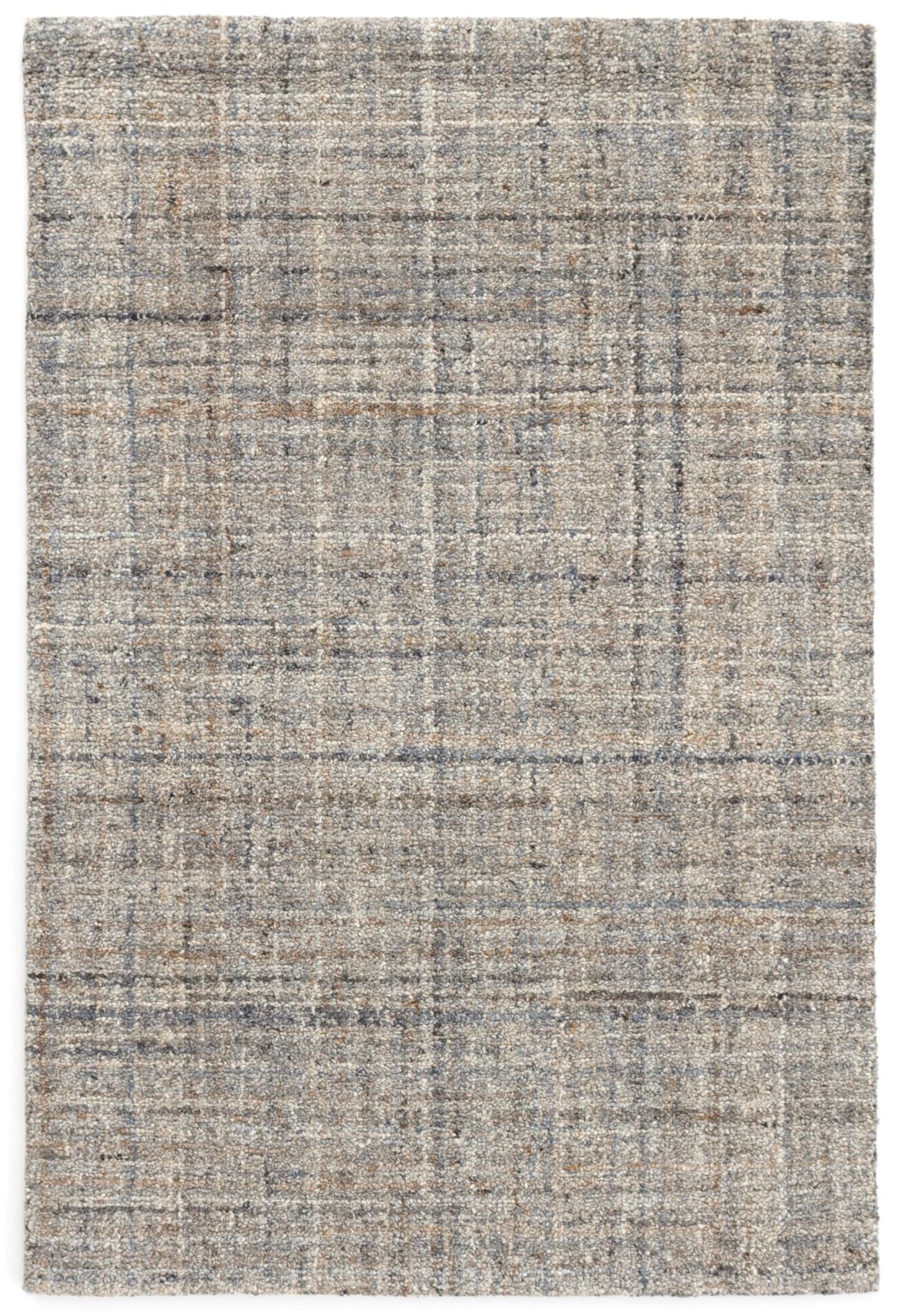 Harris Blue/Brown Hand Micro Hooked Wool Rug - DA922 - 10x14
