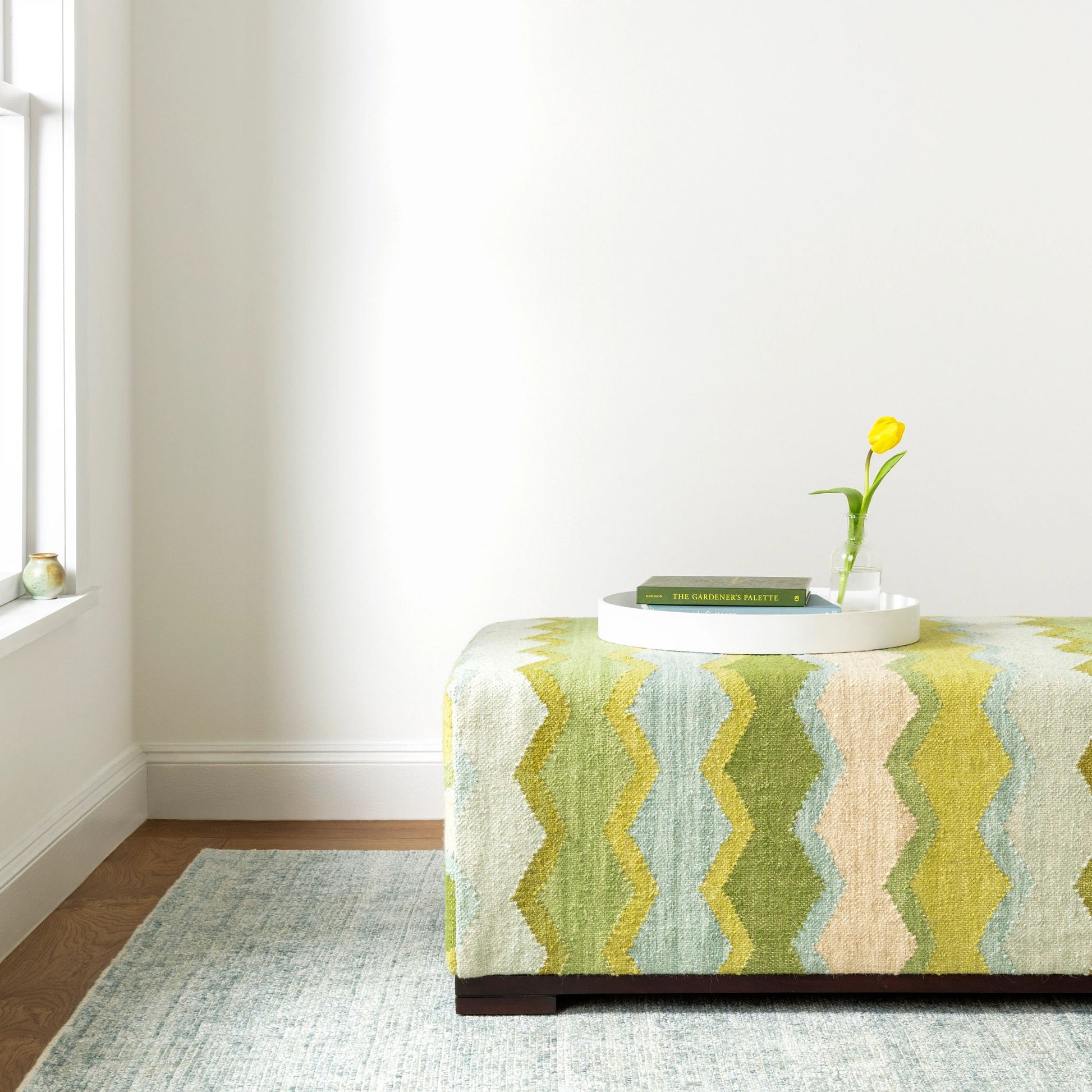 Quartz Ocean Handwoven Viscose/Cotton Rug - DA928 - 10x14