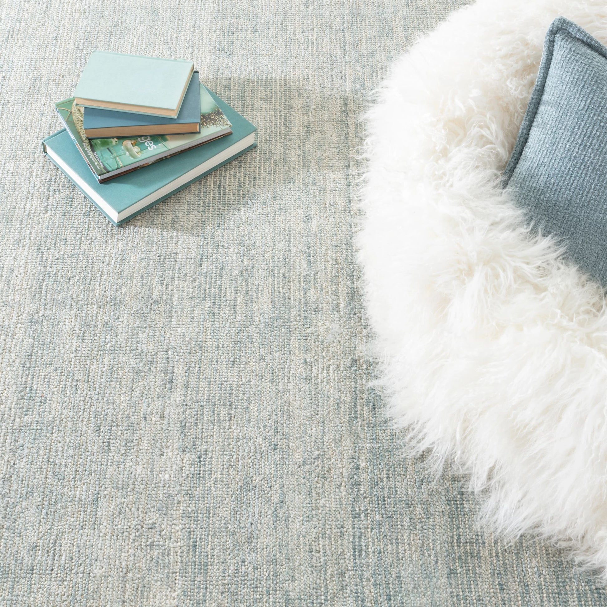 Quartz Ocean Handwoven Viscose/Cotton Rug - DA928 - 10x14