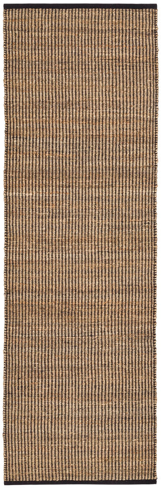 Gridwork Black Handwoven Jute Rug - DA975 - Runner-2.5x8
