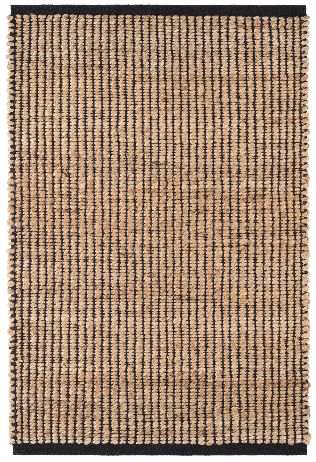 Gridwork Black Handwoven Jute Rug - DA975 - 12x16