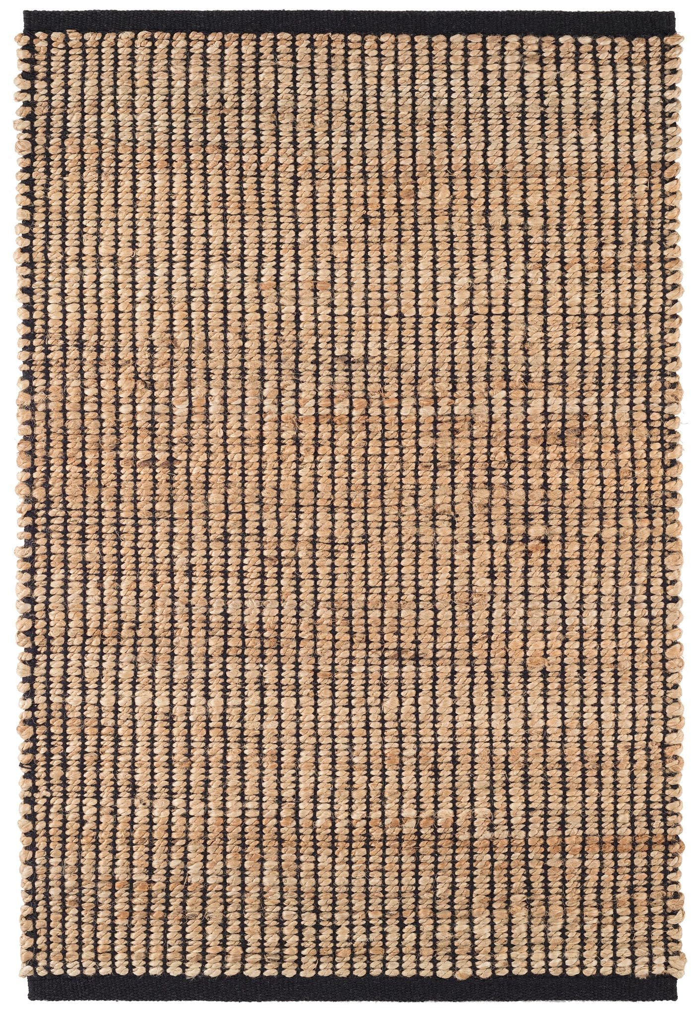 Gridwork Black Handwoven Jute Rug - DA975 - 12x16