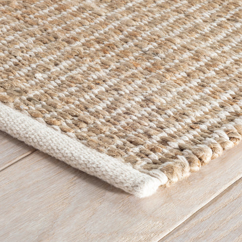 Gridwork Ivory Handwoven Jute Rug - DA976 - 12x16