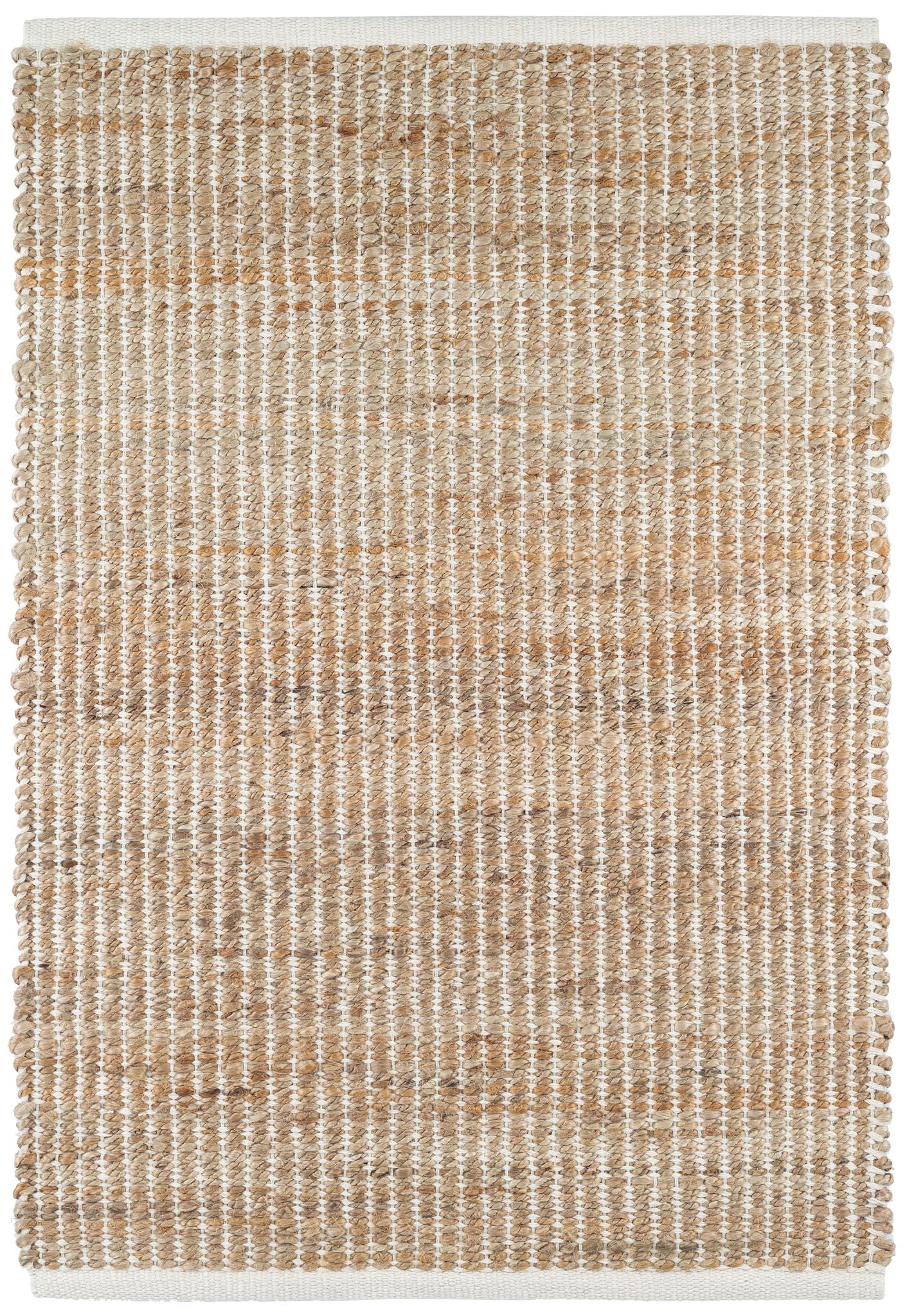 Gridwork Ivory Handwoven Jute Rug - DA976 - 12x16