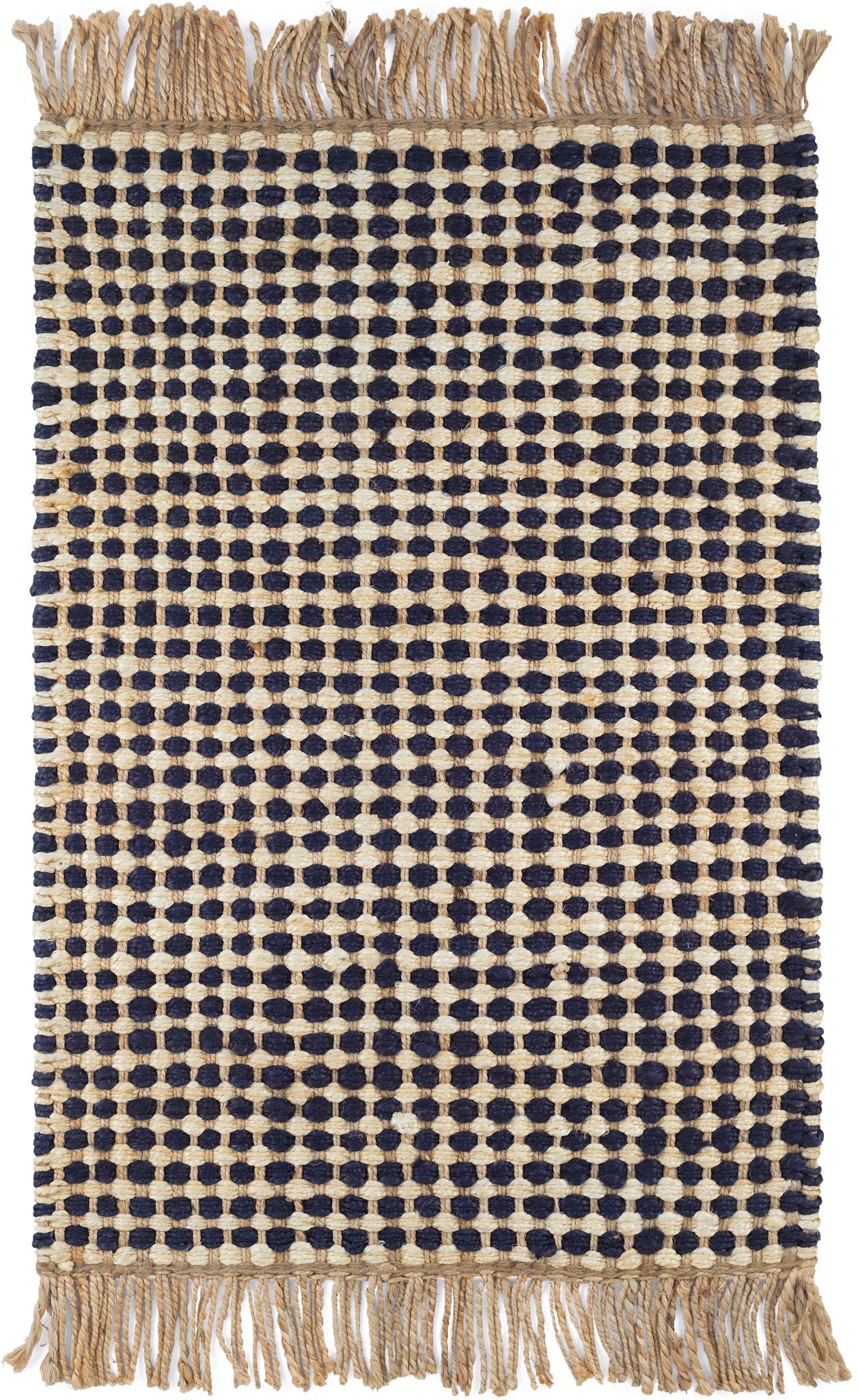 Kuba Black Handwoven Jute Rug - DA978 - 12x16
