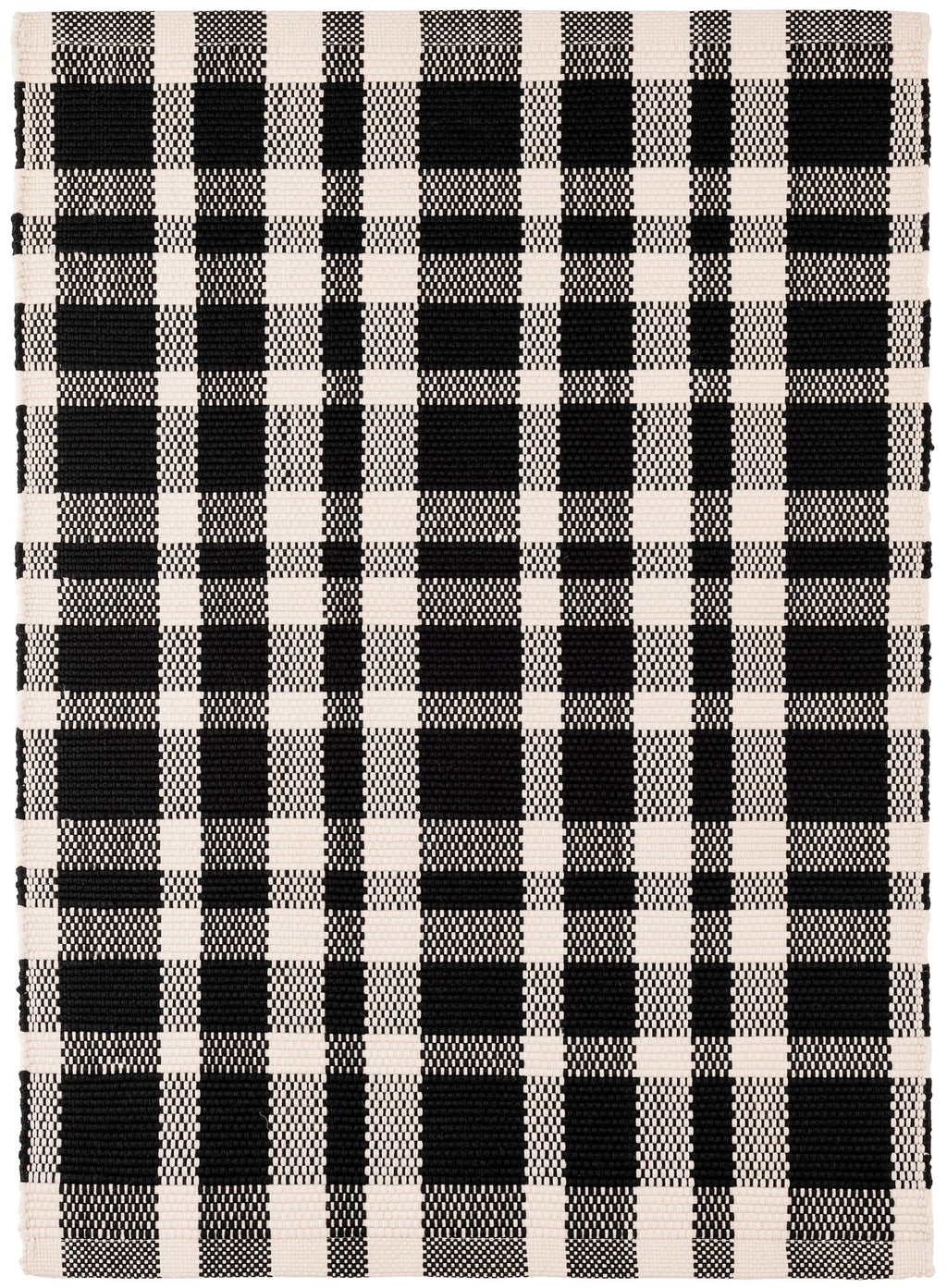 Tattersall Black Handwoven Indoor/Outdoor Rug - DA982 - 12x16