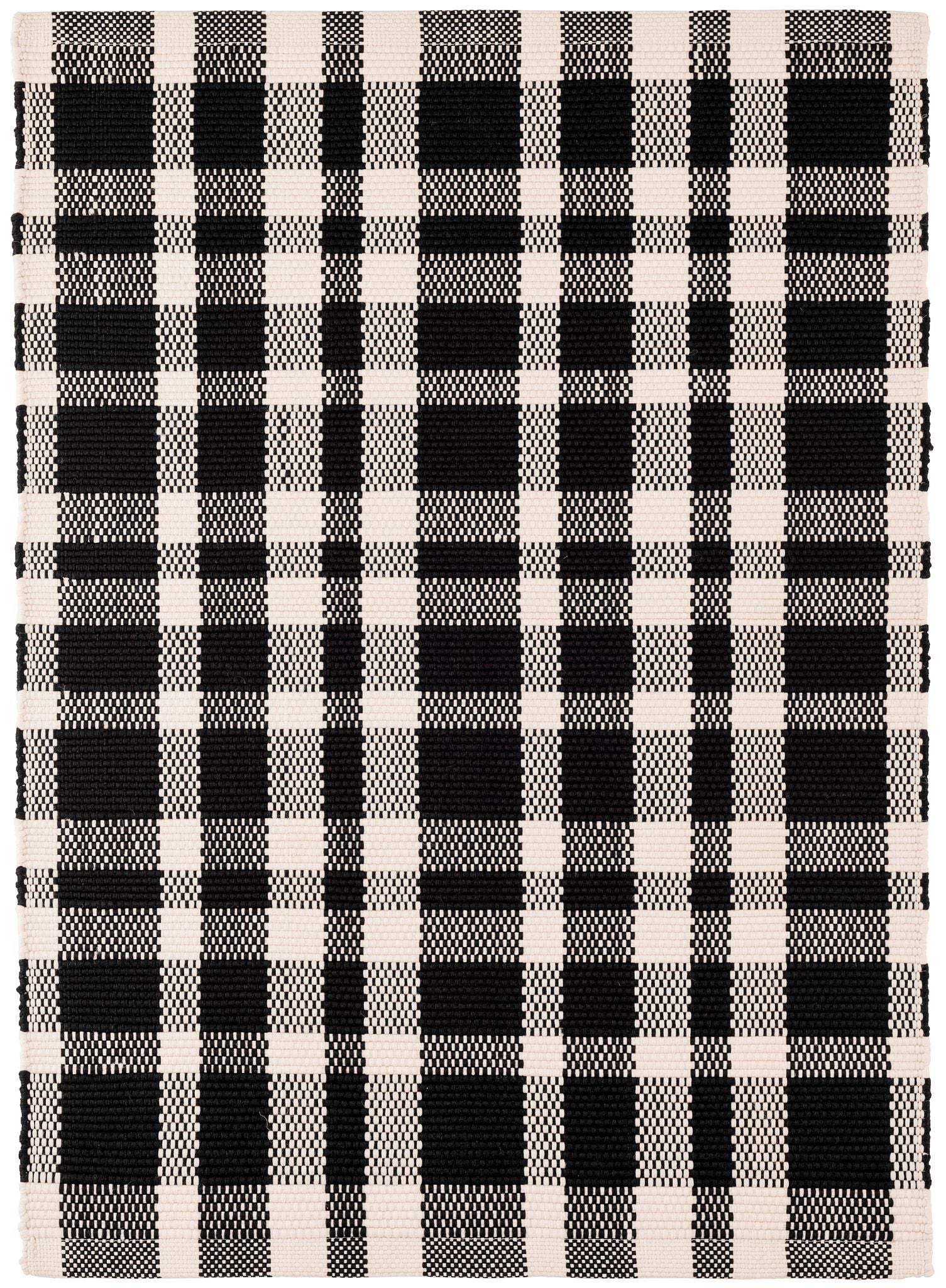 Tattersall Black Handwoven Indoor/Outdoor Rug - DA982 - 12x16