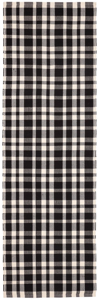 Tattersall Black Handwoven Indoor/Outdoor Rug - DA982 - Runner-2.5x18