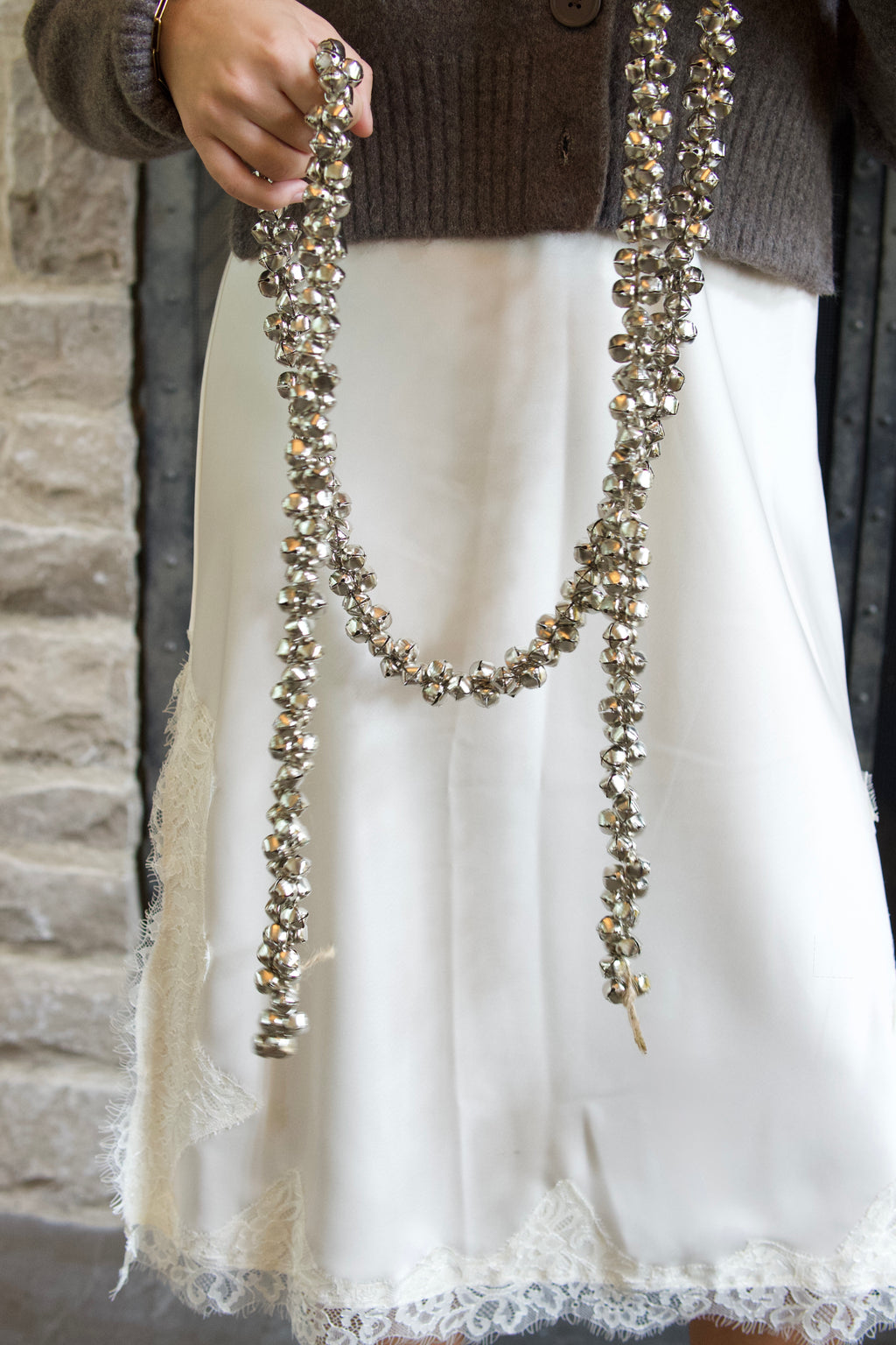 Metal Jingle Bell Garland on Jute Cord