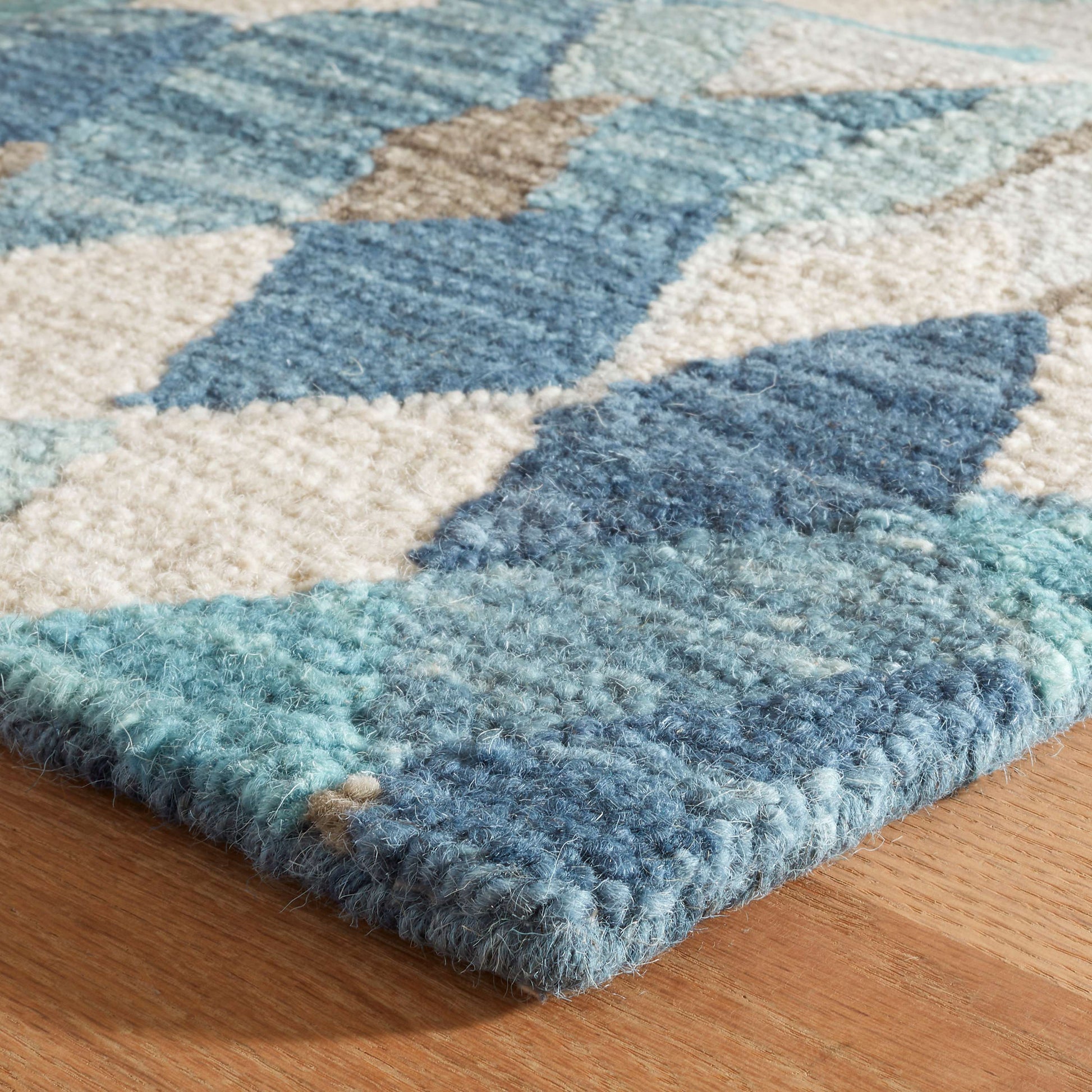 Deer Leap Blue Hand Hooked Wool Rug - DA2001 - 10x14