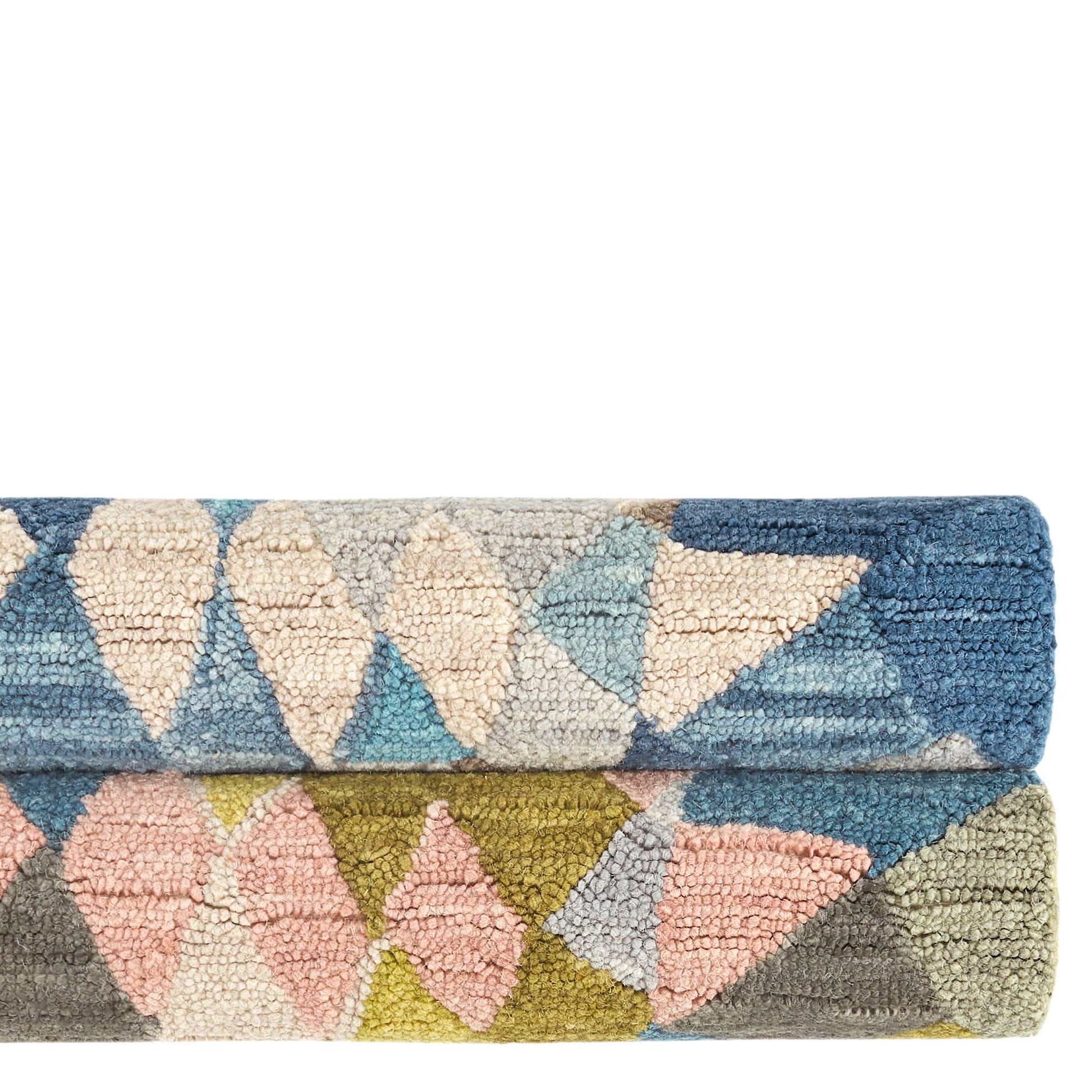 Deer Leap Blue Hand Hooked Wool Rug - DA2001 - 10x14