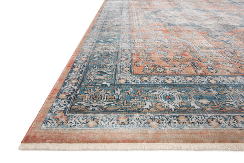 Magnolia Home By Joanna Gaines x Loloi Elise Coral / Blue 11'-6" x 15'-8" Area Rug - ELI-01 - 11'-6" x 15'-8"