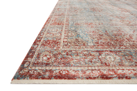 Magnolia Home By Joanna Gaines x Loloi Elise Sky / Red 11'-6" x 15'-8" Area Rug - ELI-04 - 11'-6" x 15'-8"