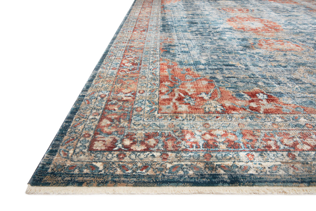 Magnolia Home By Joanna Gaines x Loloi Elise Navy / Red 11'-6" x 15'-8" Area Rug - ELI-05 - 11'-6" x 15'-8"