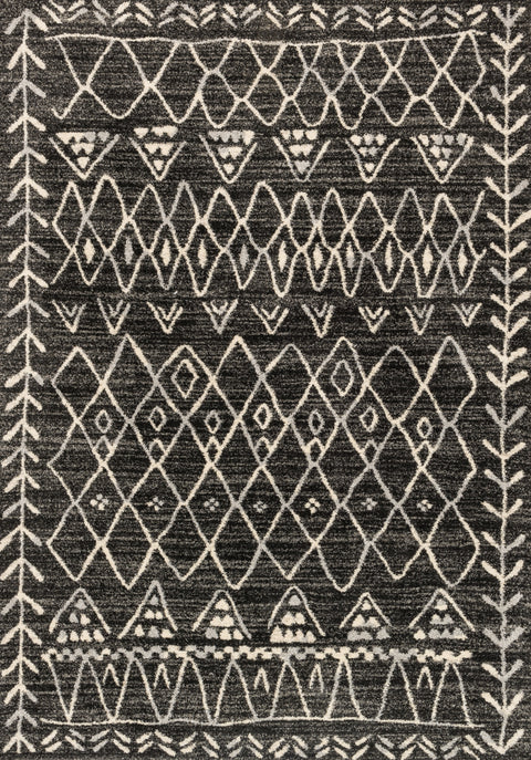 Emory Black / Ivory 8'-11" x 12'-5" Area Rug - EB-09 - 8'-11" x 12'-5"