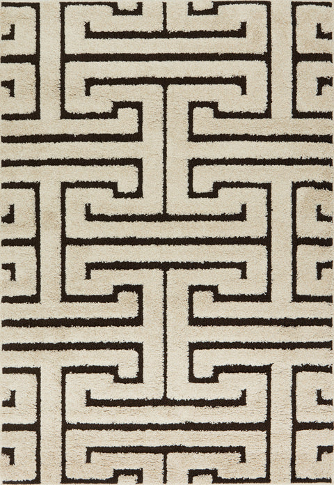 Enchant Ivory / Dark Brown 9'-0" x 12'-0" Area Rug - EN-28 - 9'-0" x 12'-0"