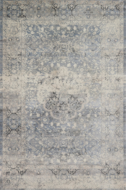 Magnolia Home By Joanna Gaines x Loloi Everly Mist / Mist 6'-7" x 9'-2" Area Rug - VY-06 - 6'-7" x 9'-2"