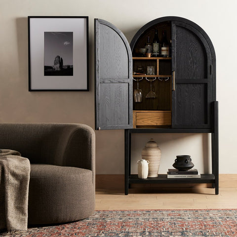 KoKo Bar Cabinet, Matte Black