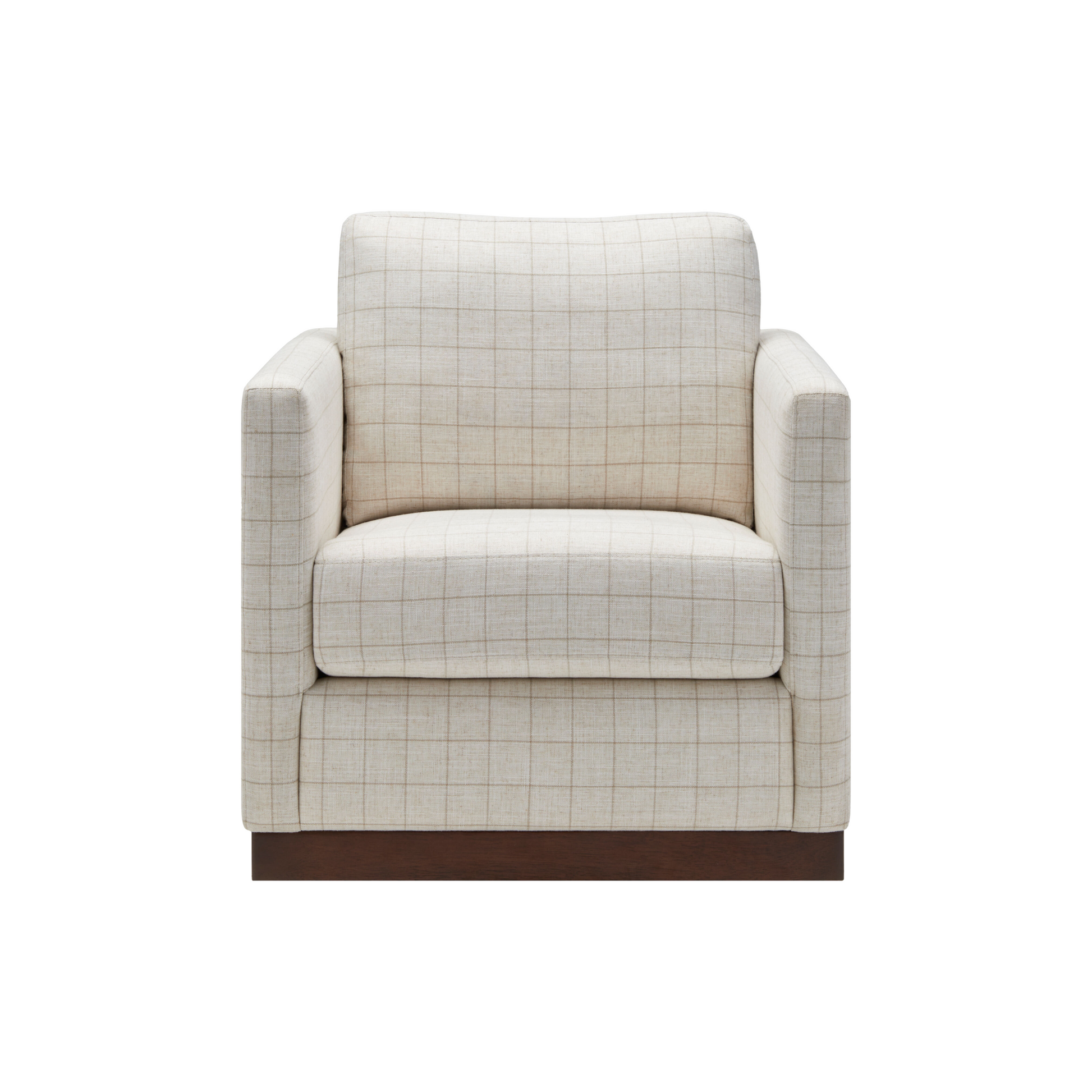 Plaid Swivel Chair