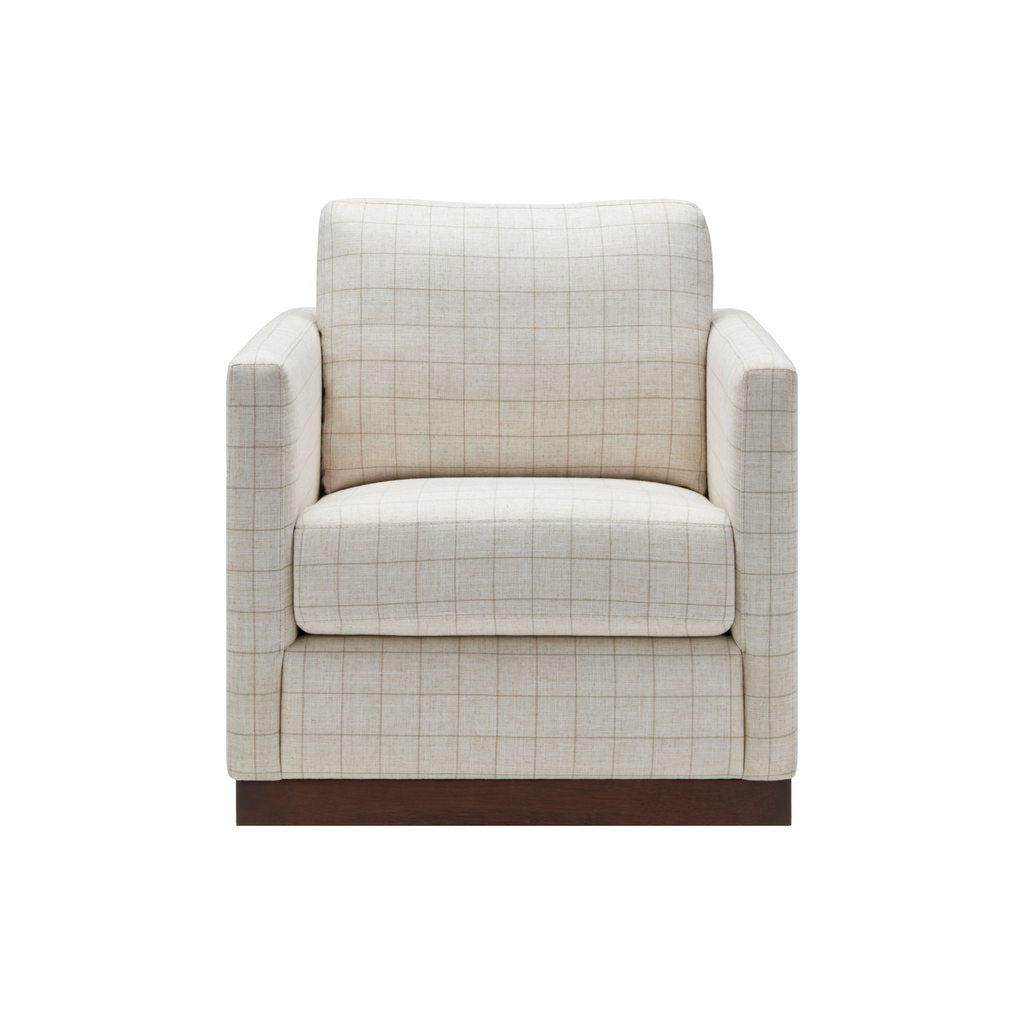 Plaid Swivel Chair