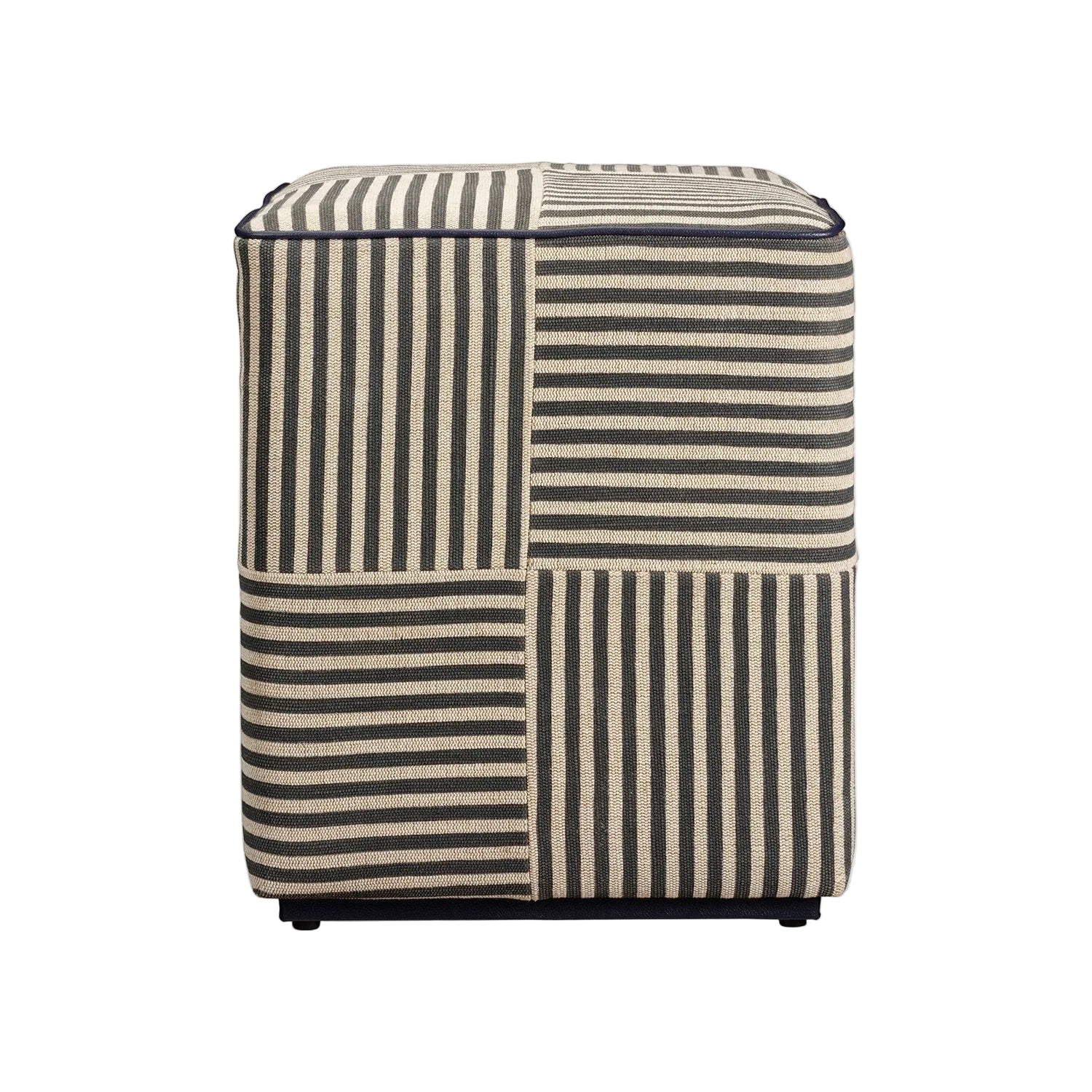 Maxis Striped Stool Ottoman