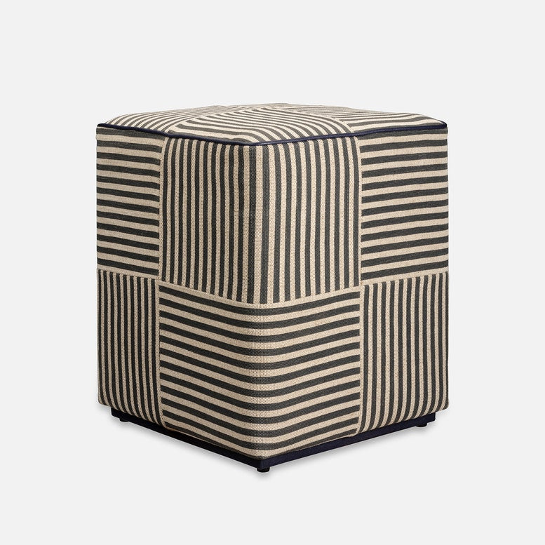 Maxis Striped Stool Ottoman
