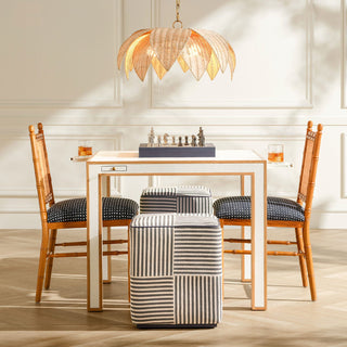 Maxis Striped Stool Ottoman