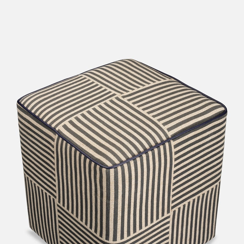 Maxis Striped Stool Ottoman