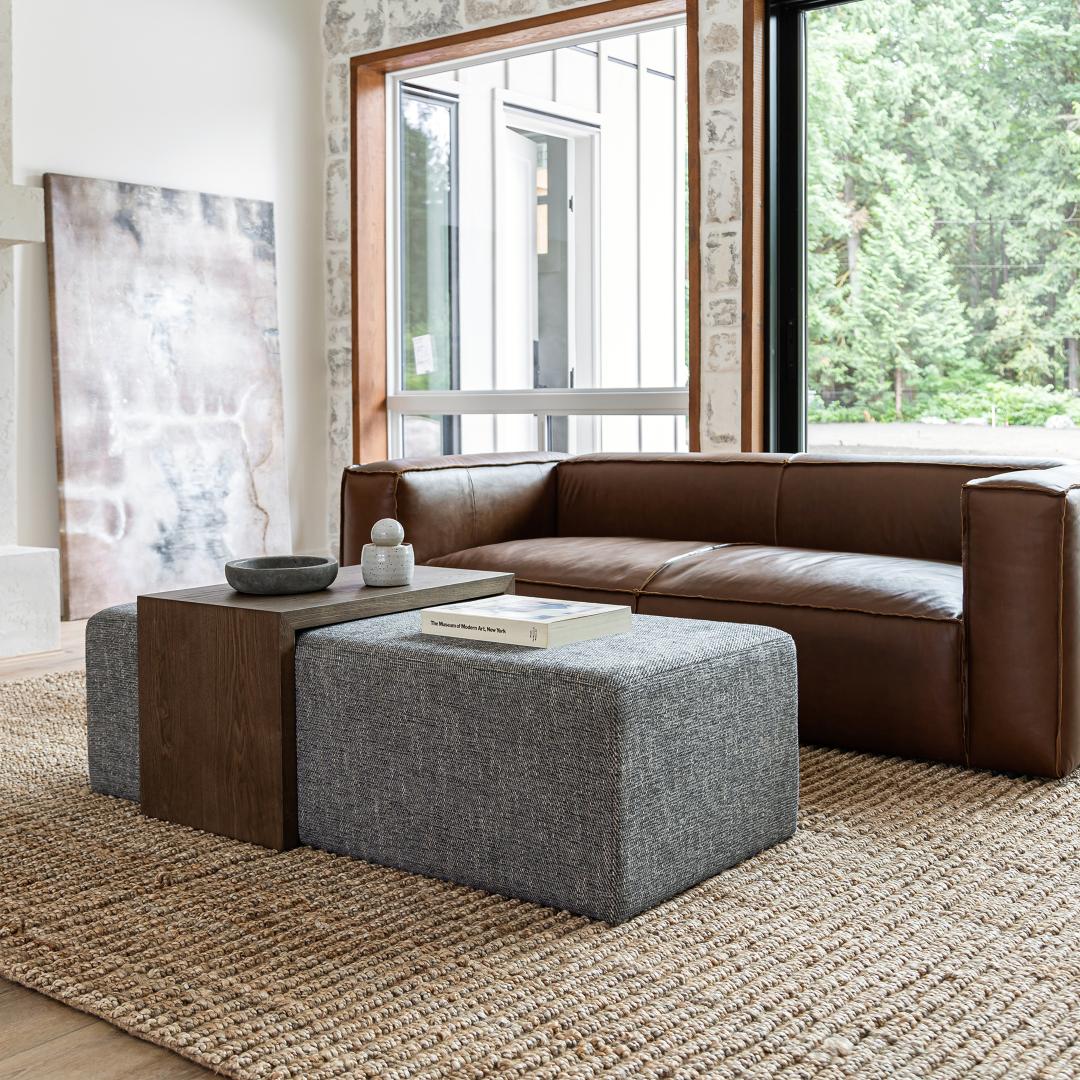 Pepper and Oak Coffee Ottoman