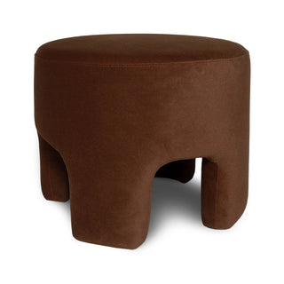 Velvet Chestnut Ottoman