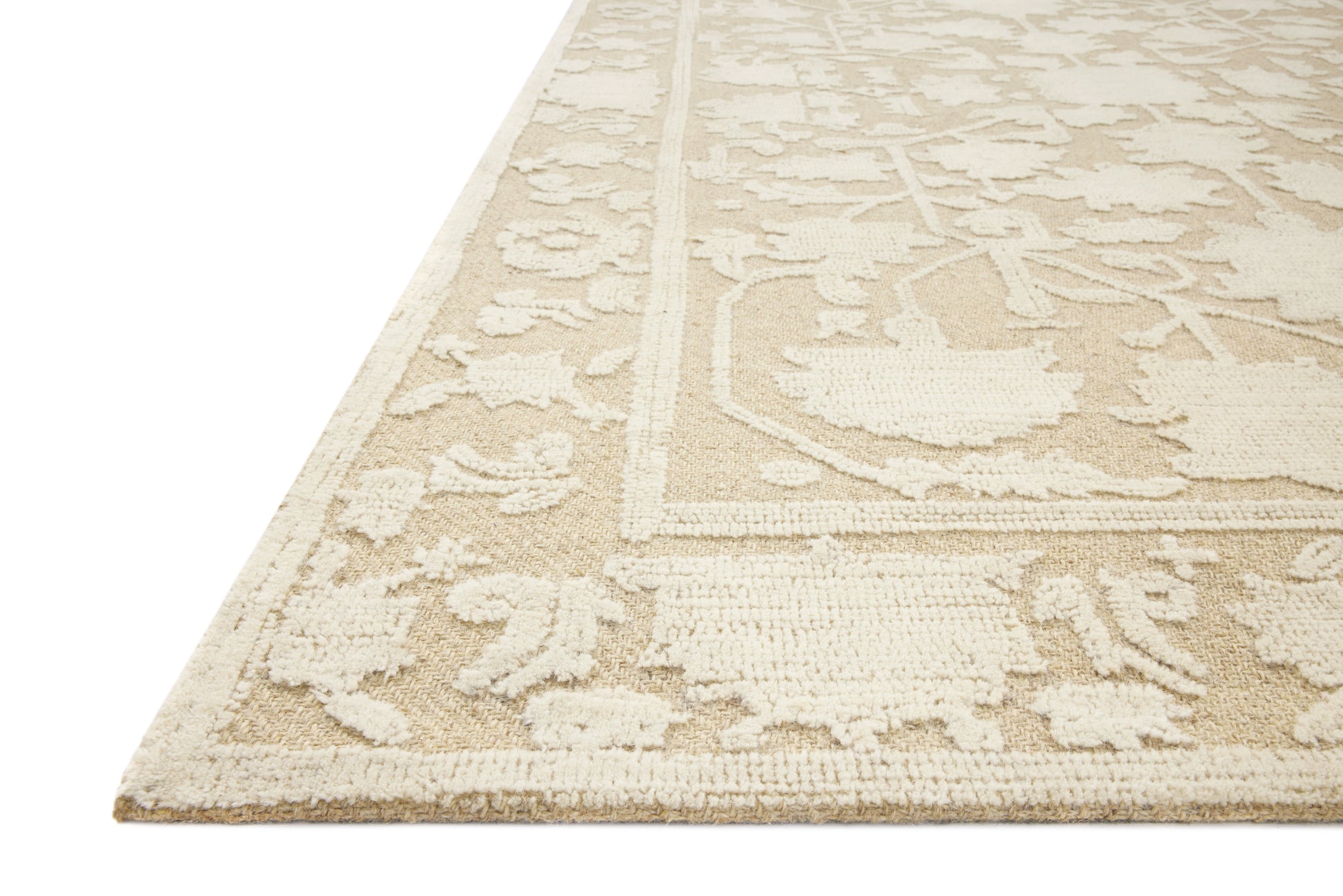 Magnolia Home By Joanna Gaines x Loloi Gloria Natural / Ivory 9'-3" x 13' Area Rug - GLO-01 - 9'-3" x 13'