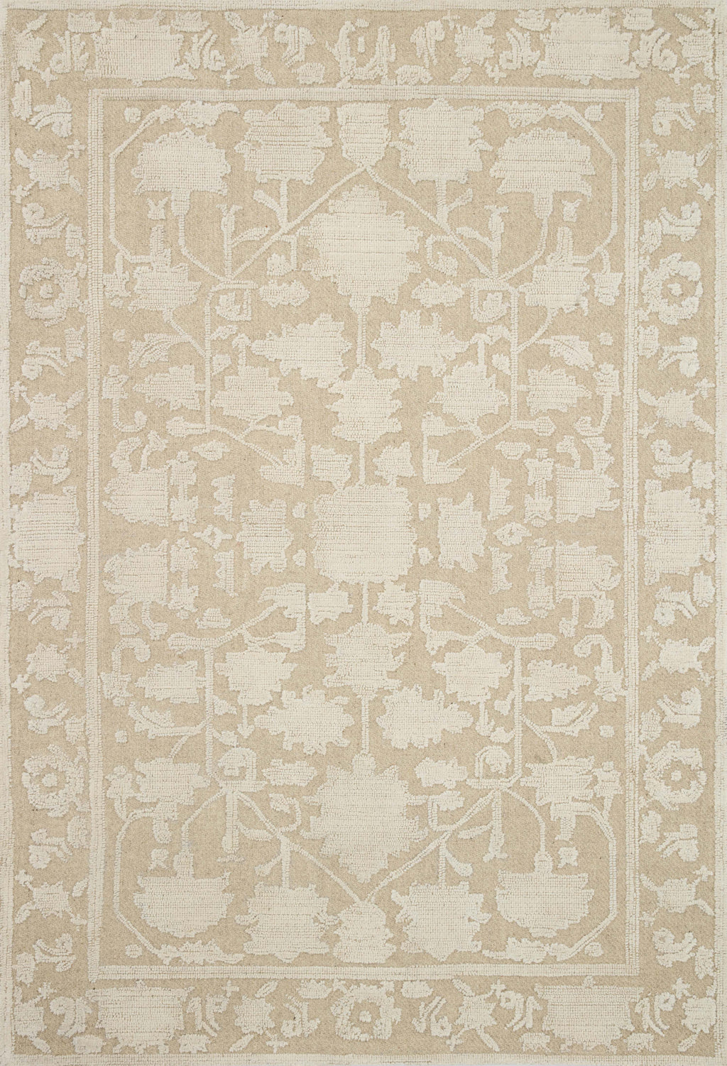Magnolia Home By Joanna Gaines x Loloi Gloria Natural / Ivory 9'-3" x 13' Area Rug - GLO-01 - 9'-3" x 13'