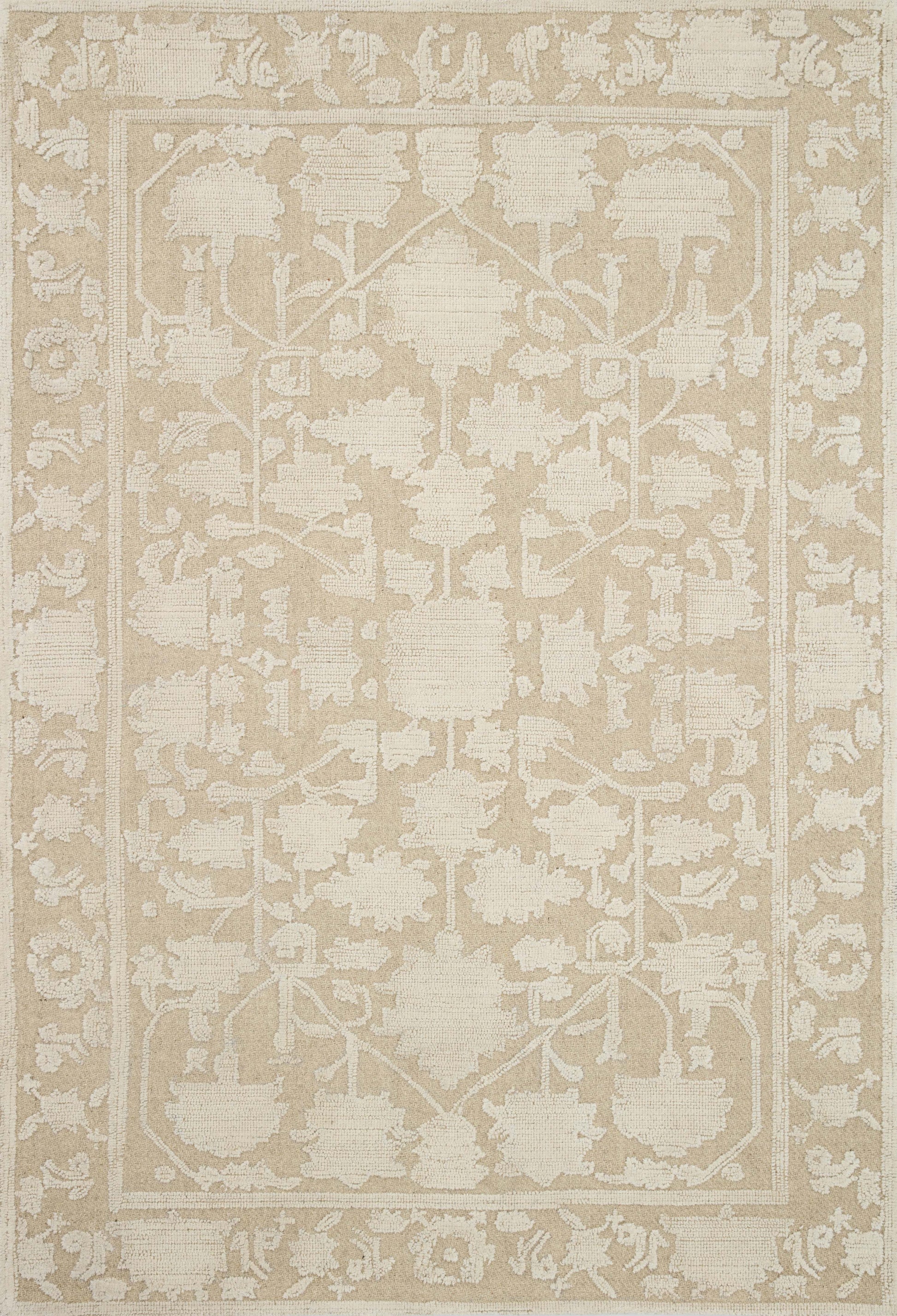 Magnolia Home By Joanna Gaines x Loloi Gloria Natural / Ivory 9'-3" x 13' Area Rug - GLO-01 - 9'-3" x 13'