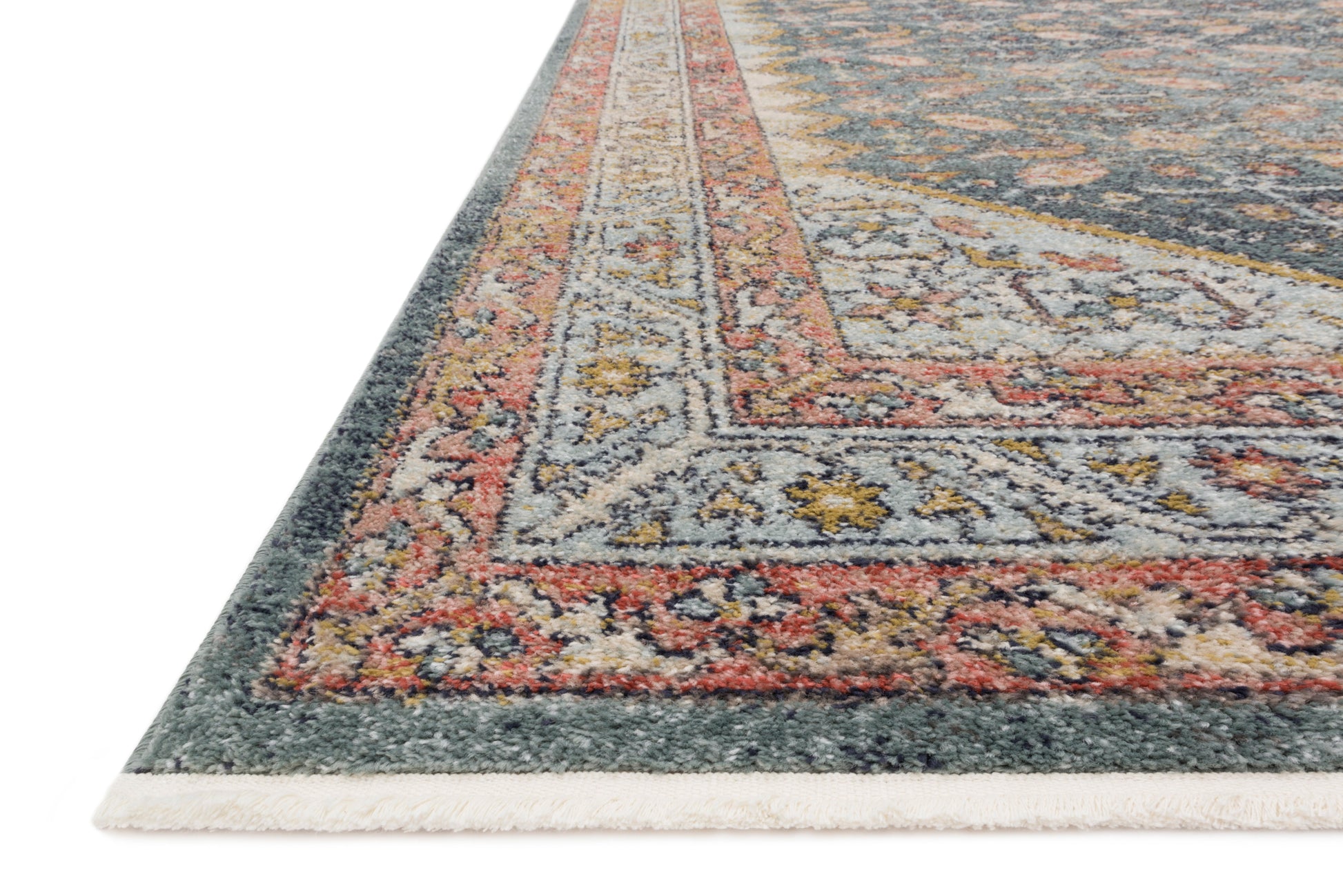 Magnolia Home By Joanna Gaines x Loloi Graham Blue / Persimmon 9'-6" x 12'-6" Area Rug - GRA-01 - 9'-6" x 12'-6"