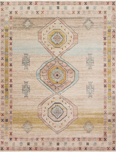 Magnolia Home By Joanna Gaines x Loloi Graham Antique Ivory / Multi 9'-6" x 12'-6" Area Rug - GRA-04 - 9'-6" x 12'-6"