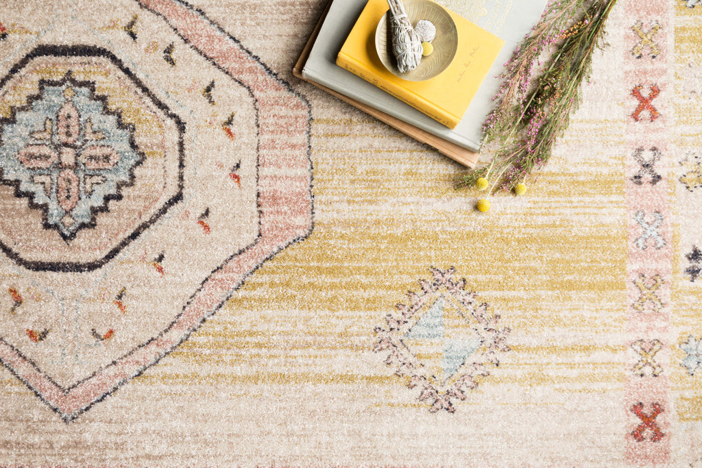 Magnolia Home By Joanna Gaines x Loloi Graham Antique Ivory / Multi 9'-6" x 12'-6" Area Rug - GRA-04 - 9'-6" x 12'-6"